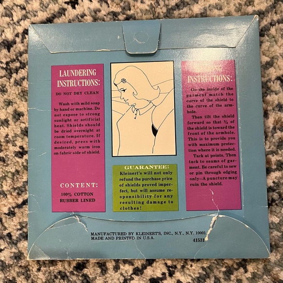 Kleinerts sew-in dress shields, protects clothing - qty 2 - Picture 2 of 5